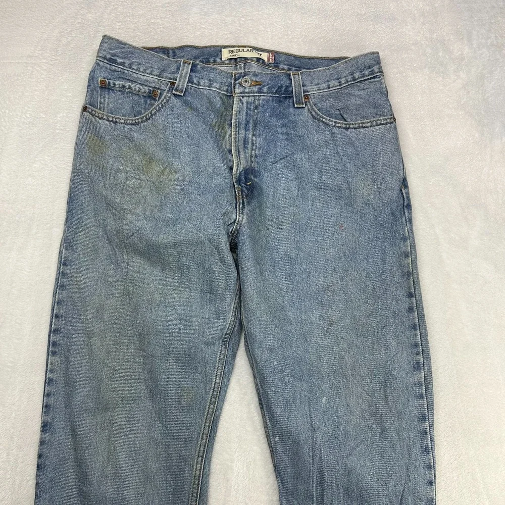 Levi's 505 Regular‎ Fit Jeans Men's Blue Denim Pockets Mid Rise Straight - 36X28